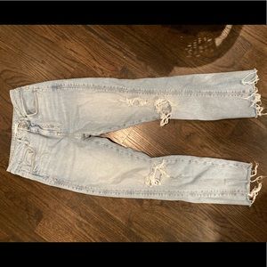 Flare distressed light wash Zara jeans size 4